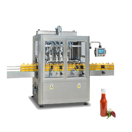 מכונת מילוי ריבה לינארית אוטומטית 8 זרבובית ומכונת אטימה לבקבוק שמן חרדל קטשופ 